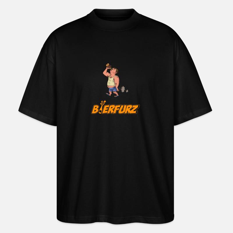 Bierfurz - Stanley/Stella Oversized Unisex Bio T-Shirt Blaster 2.0 - Schwarz