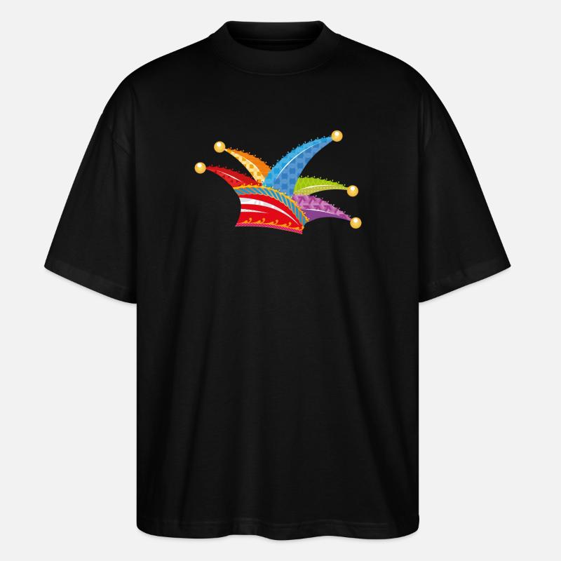 knallbunte Narrenkappe - Stanley/Stella Oversized Unisex Bio T-Shirt Blaster 2.0 - Schwarz