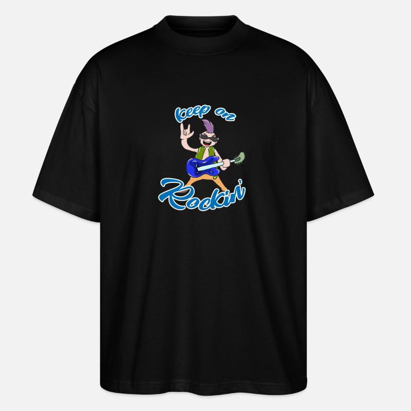 Rock 'n' Roll - Stanley/Stella Oversized Unisex Bio T-Shirt Blaster 2.0 - Schwarz