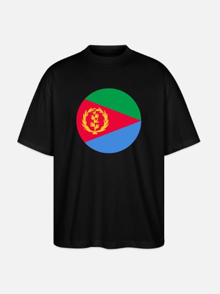 Eritrea Luftfahrt-Cockade-Militär-Emblem - Stanley/Stella Oversized Unisex Bio T-Shirt Blaster 2.0 - Schwarz