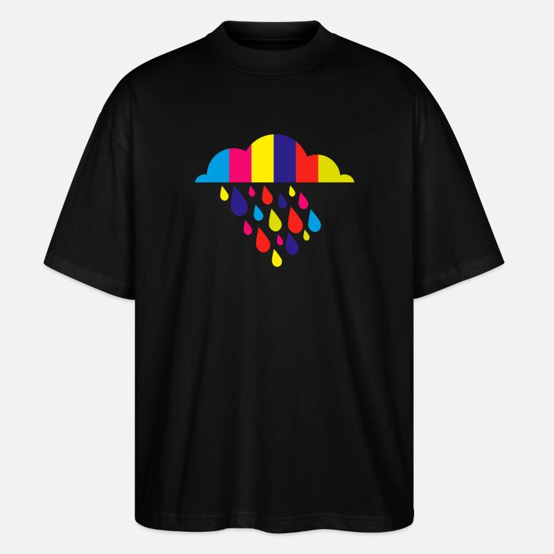 bunt herbst regen - Stanley/Stella Oversized Unisex Bio T-Shirt Blaster 2.0 - Schwarz