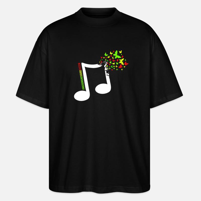 Note couleur papillon - T-shirt bio Blaster 2.0 coupe oversize Stanley/Stella Unisexe - noir