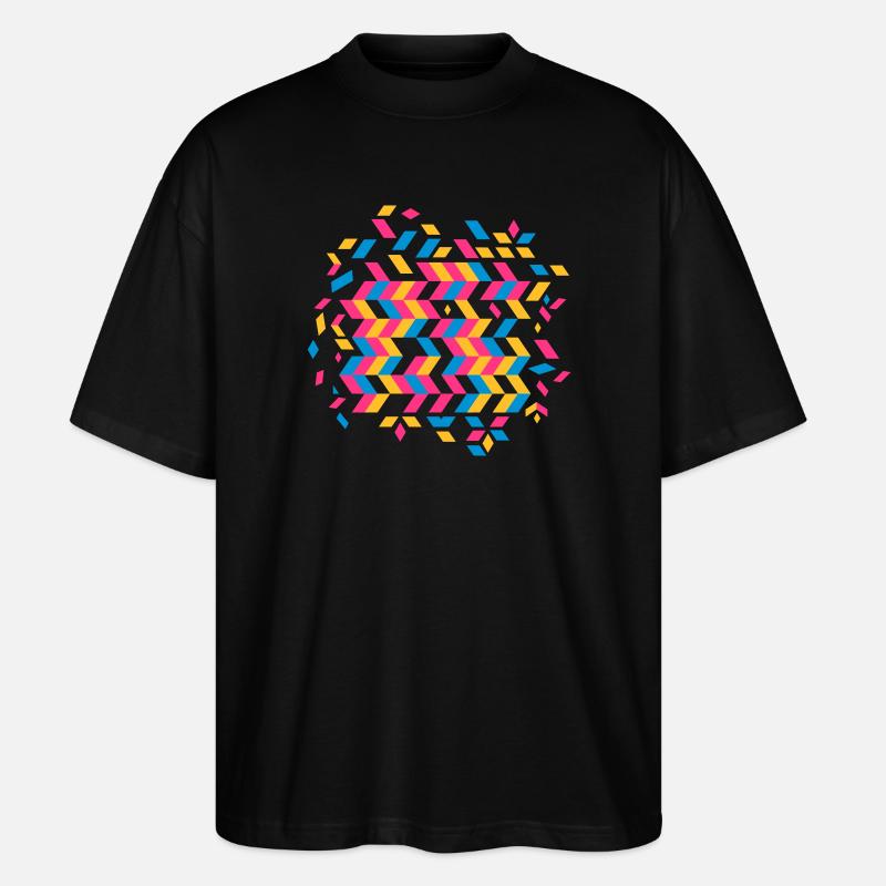 A herringbone pattern - Stanley/Stella Oversized Unisex Organic T-shirt Blaster 2.0 - black