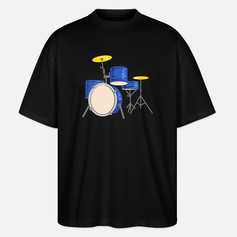 schlagzeug drummer musiker - Stanley/Stella Oversized Unisex Bio T-Shirt Blaster 2.0 - Schwarz
