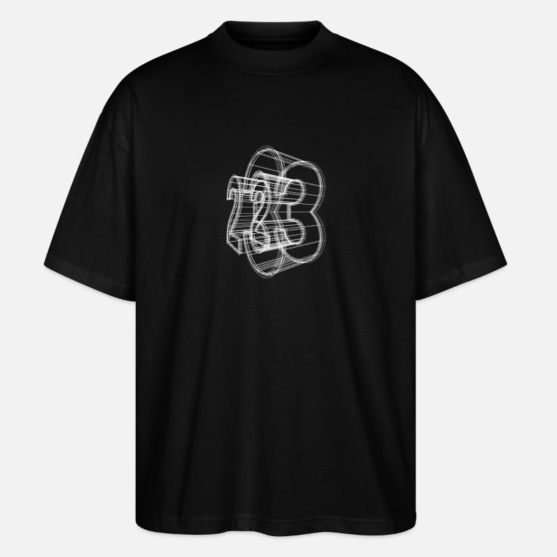 23 3D-Gestell - Stanley/Stella Oversized Unisex Bio T-Shirt Blaster 2.0 - Schwarz