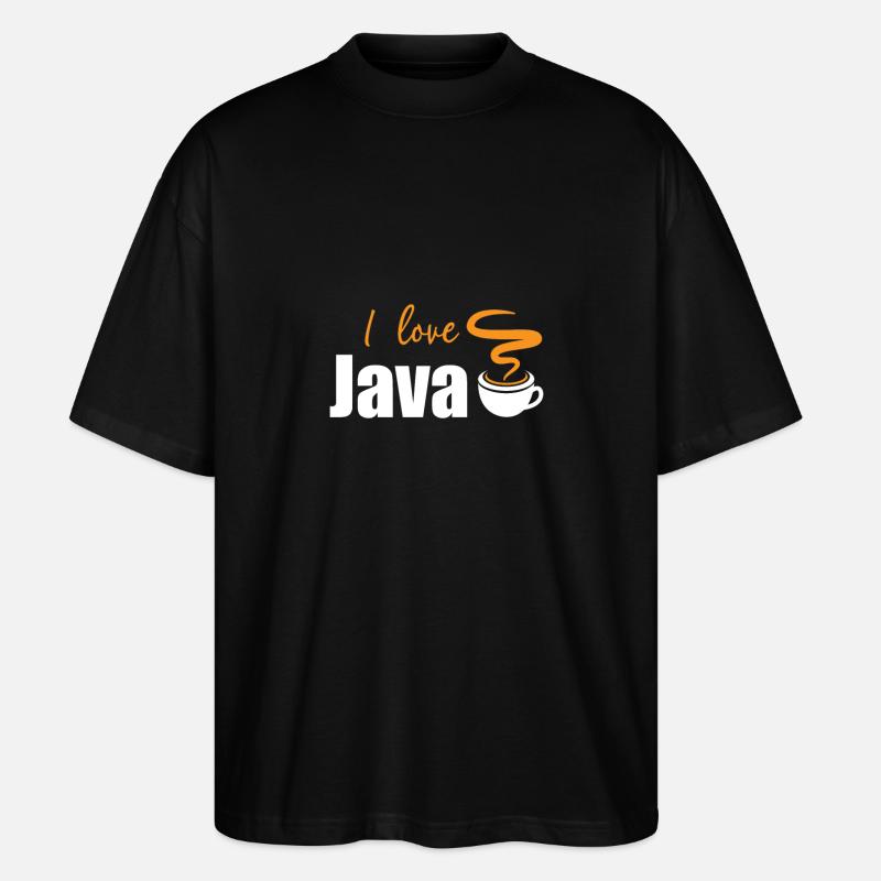 J'aime Java - T-shirt bio Blaster 2.0 coupe oversize Stanley/Stella Unisexe - noir