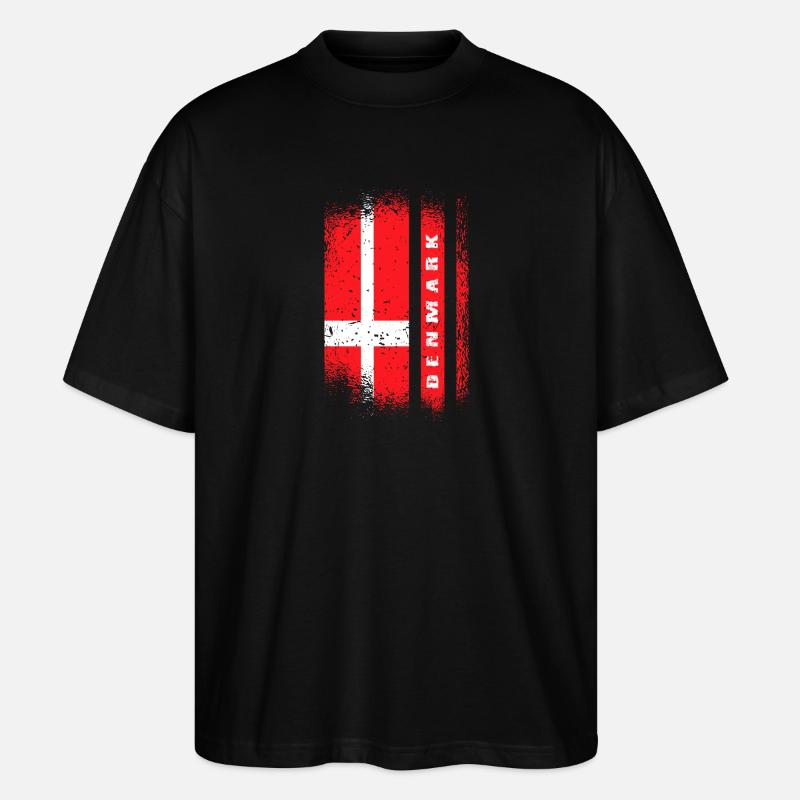 Danemark Drapeaux Conception / Cadeau Copenhague - T-shirt bio Blaster 2.0 coupe oversize Stanley/Stella Unisexe - noir