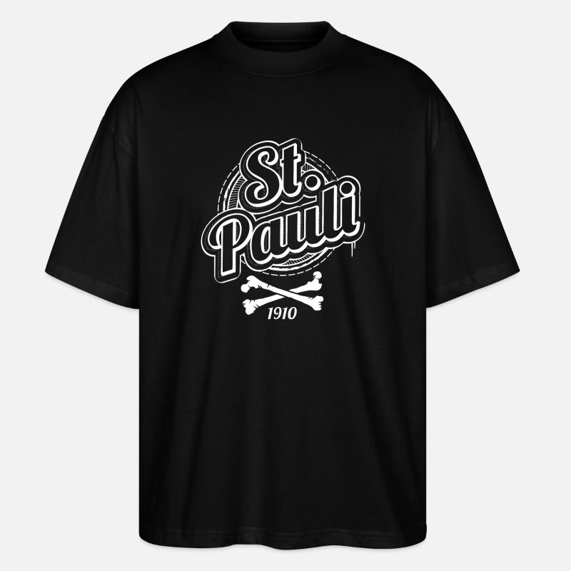 St. Pauli - St Pauli - 1910 - Stanley/Stella Oversized Unisex Bio T-Shirt Blaster 2.0 - Schwarz