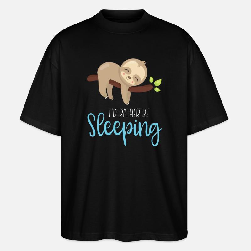 Ich würde eher schlafen - Stanley/Stella Oversized Unisex Bio T-Shirt Blaster 2.0 - Schwarz