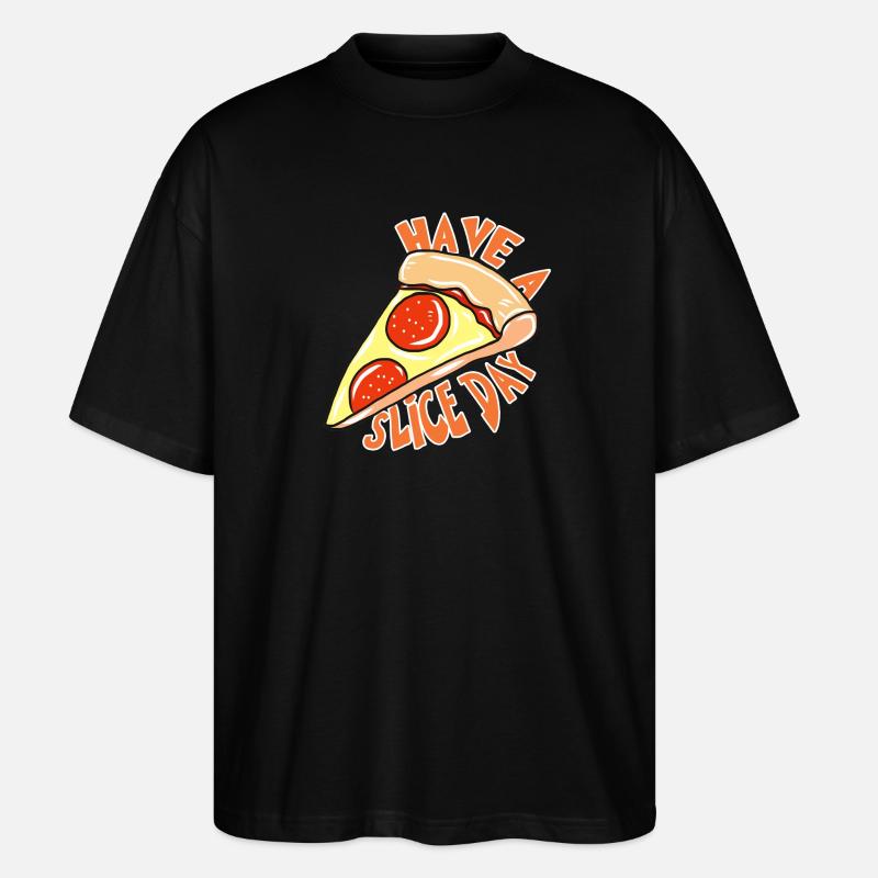 Pizza - Stanley/Stella Oversized Unisex Bio T-Shirt Blaster 2.0 - Schwarz