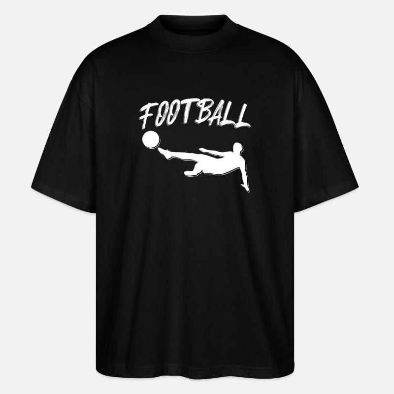 Torwart Sprungkick Silhouette - Stanley/Stella Oversized Unisex Bio T-Shirt Blaster 2.0 - Schwarz