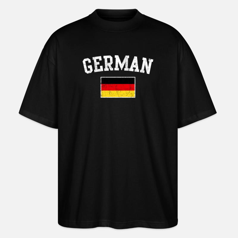 Bogen des deutschen Flaggenemblems - Stanley/Stella Oversized Unisex Bio T-Shirt Blaster 2.0 - Schwarz
