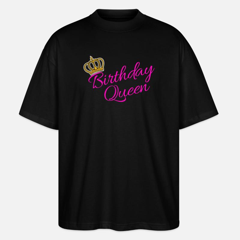 Birthday Queen Partnerlook Statement Cool - T-shirt bio Blaster 2.0 coupe oversize Stanley/Stella Unisexe - noir