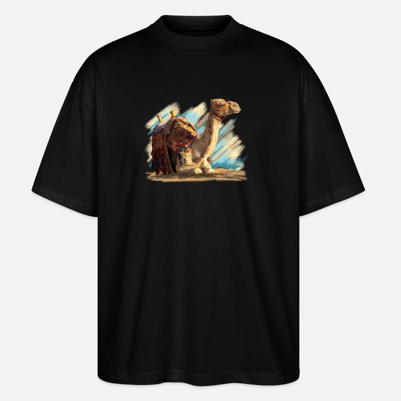 kamel - Stanley/Stella Oversized Unisex Bio T-Shirt Blaster 2.0 - Schwarz