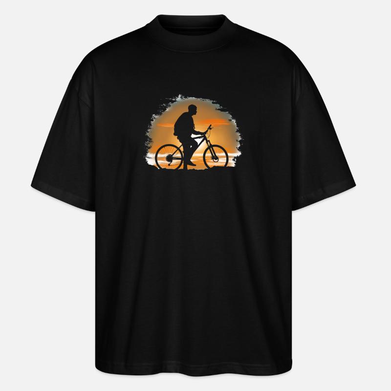 Fahrrad - Stanley/Stella Oversized Unisex Bio T-Shirt Blaster 2.0 - Schwarz