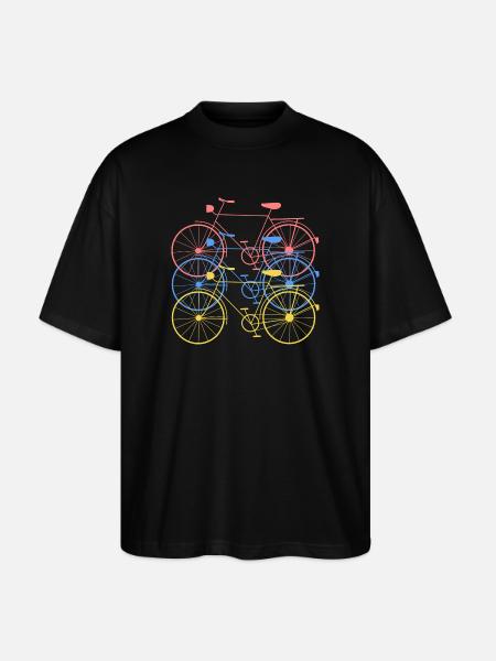 Fahrrad Rad - Stanley/Stella Oversized Unisex Bio T-Shirt Blaster 2.0 - Schwarz