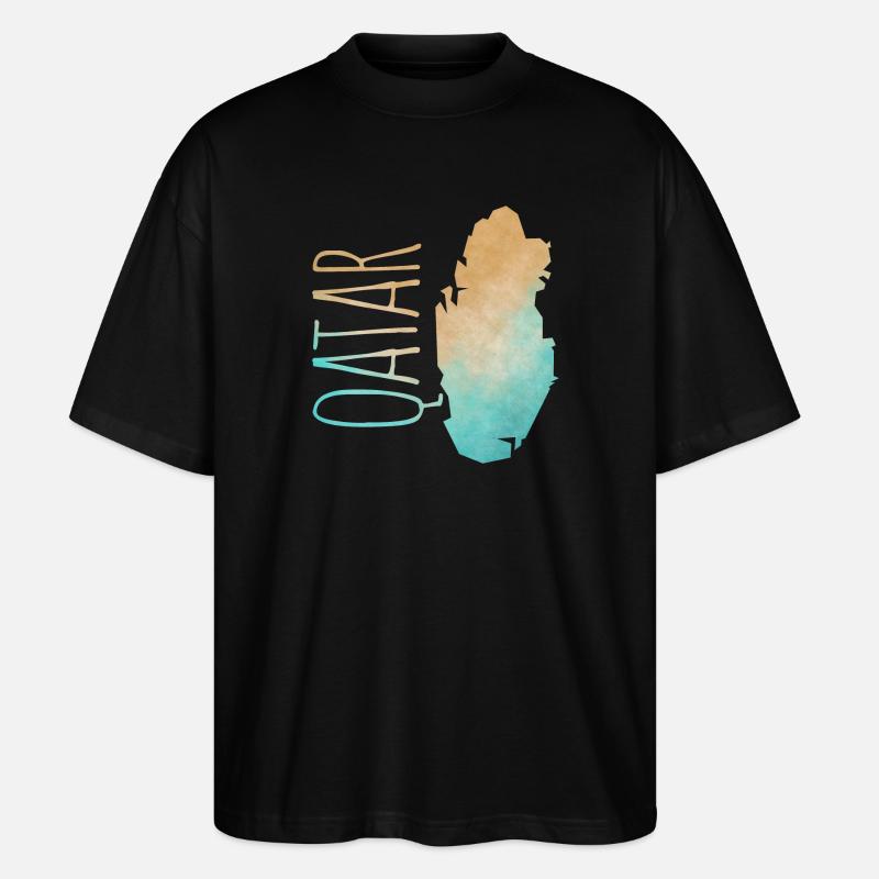 Qatar - Stanley/Stella Oversized Unisex Bio T-Shirt Blaster 2.0 - Schwarz
