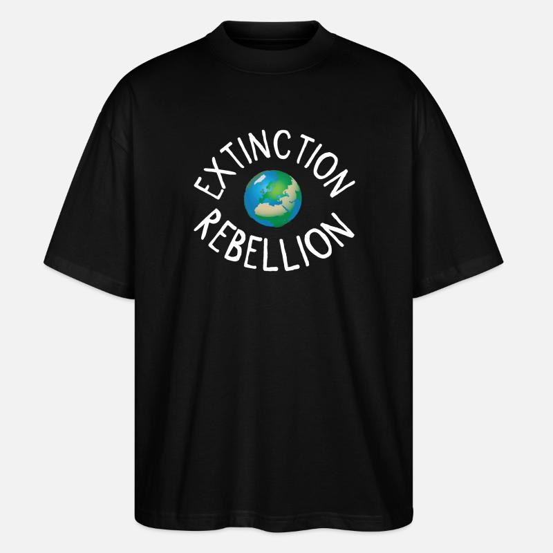 Extinction Rebellion Planet Earth blanc - T-shirt bio Blaster 2.0 coupe oversize Stanley/Stella Unisexe - noir