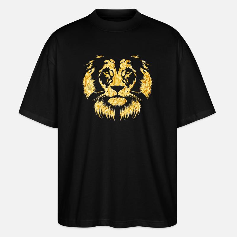 Or du lion - T-shirt bio Blaster 2.0 coupe oversize Stanley/Stella Unisexe - noir