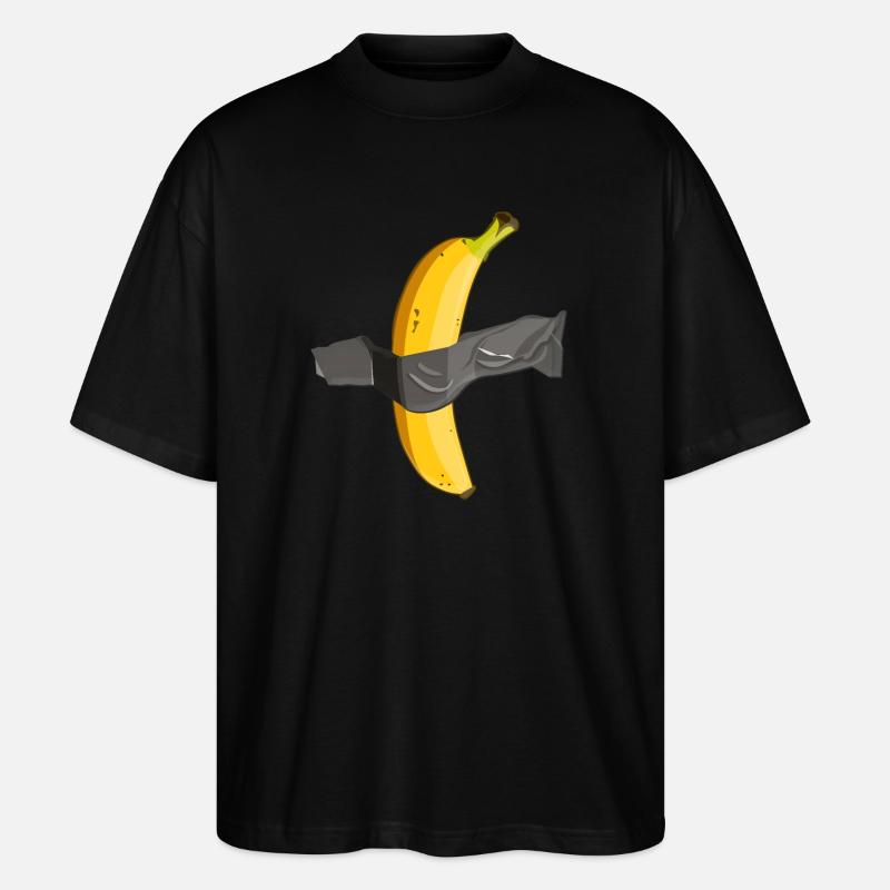 Geklebte Bananenkunst - Stanley/Stella Oversized Unisex Bio T-Shirt Blaster 2.0 - Schwarz