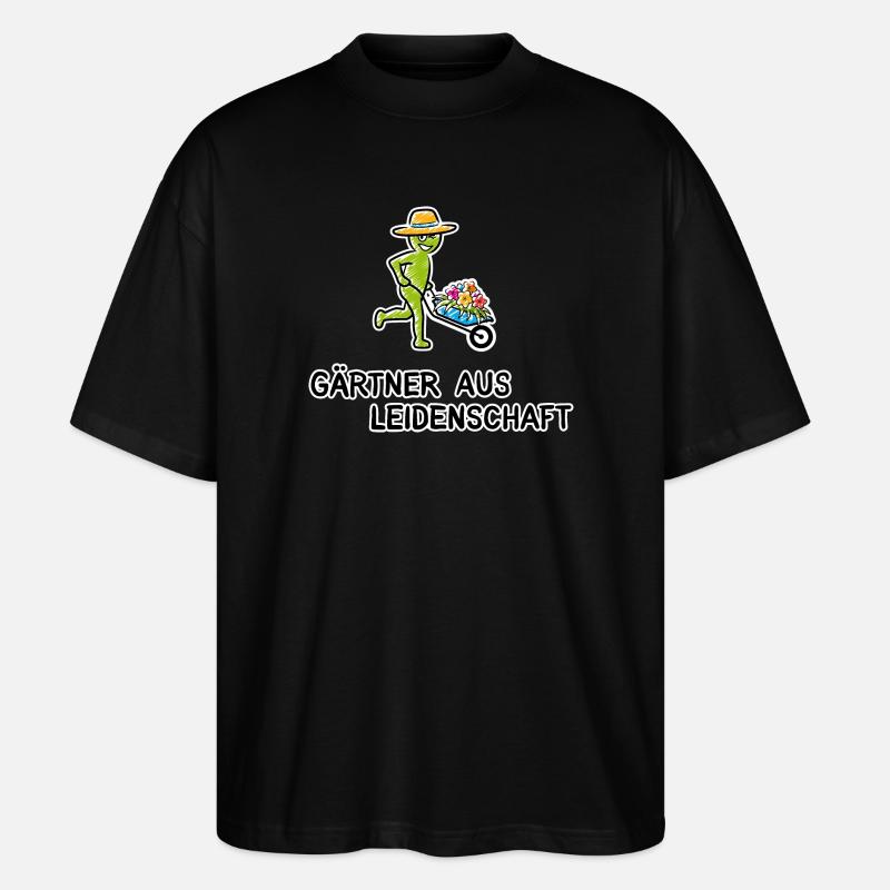 Gärtner aus Leidenschaft - Stanley/Stella Oversized Unisex Bio T-Shirt Blaster 2.0 - Schwarz
