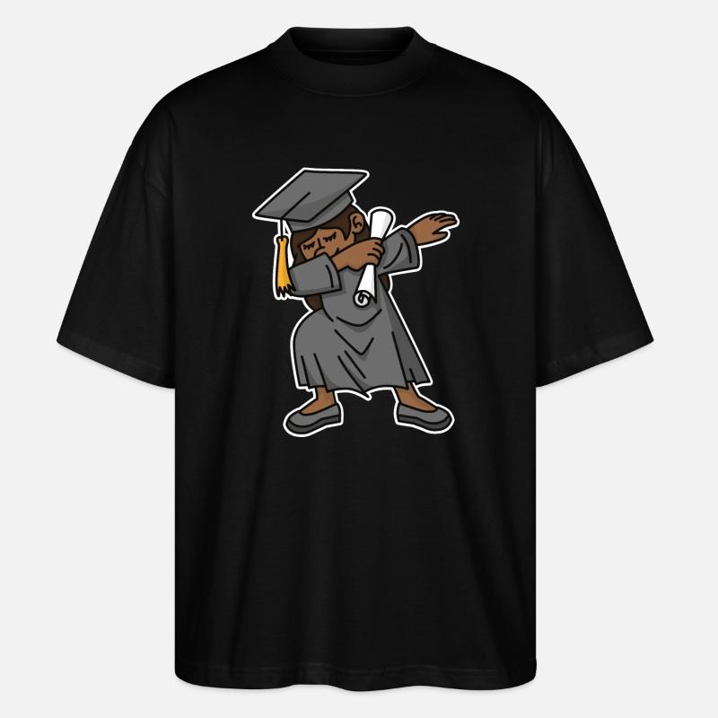Schwarzes Mädchen Student dab Abschluss Schule - Stanley/Stella Oversized Unisex Bio T-Shirt Blaster 2.0 - Schwarz