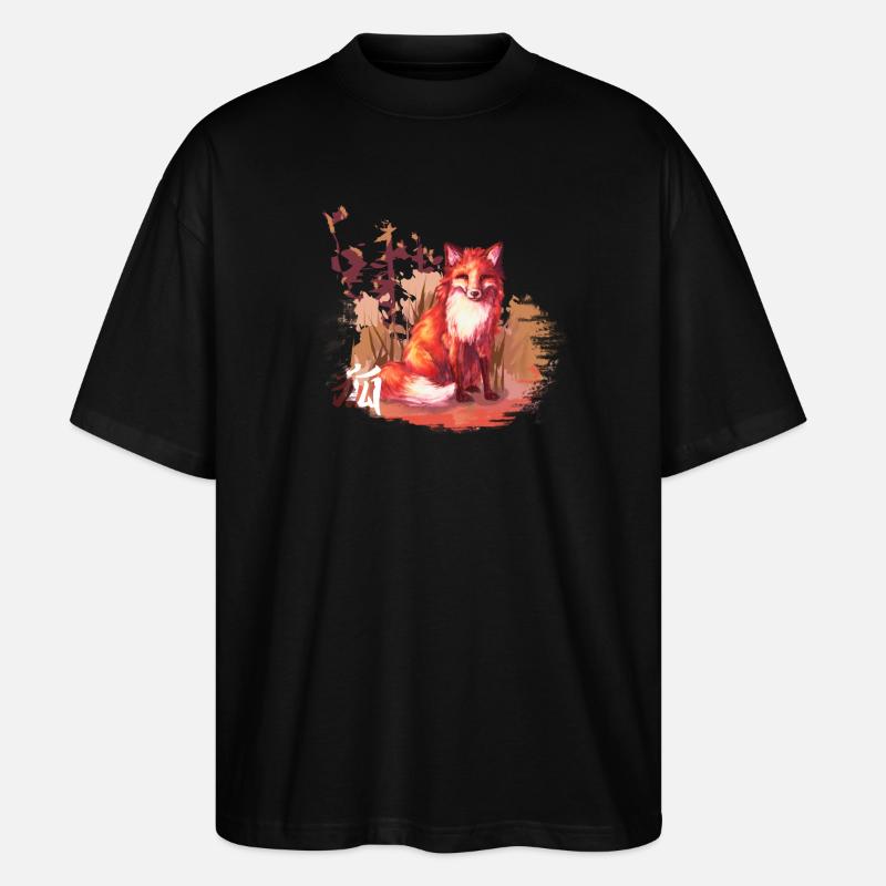 Herbstfuchs new world - Stanley/Stella Oversized Unisex Bio T-Shirt Blaster 2.0 - Schwarz
