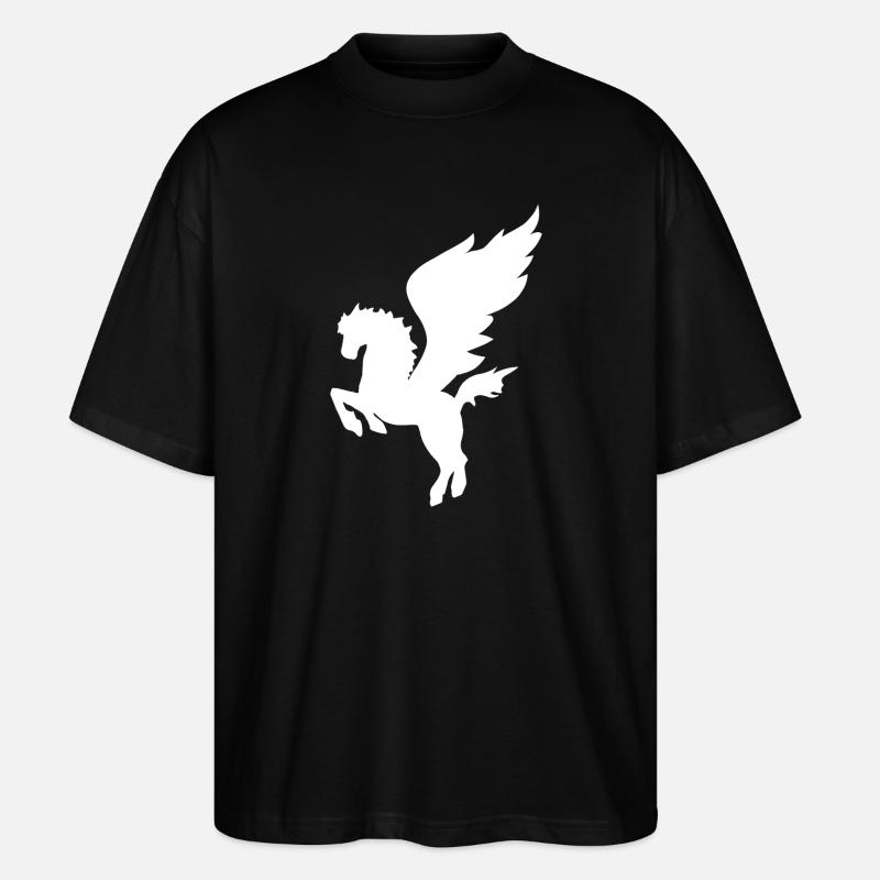 Pegasus Cheval volaille Mythologie grecque - T-shirt bio Blaster 2.0 coupe oversize Stanley/Stella Unisexe - noir