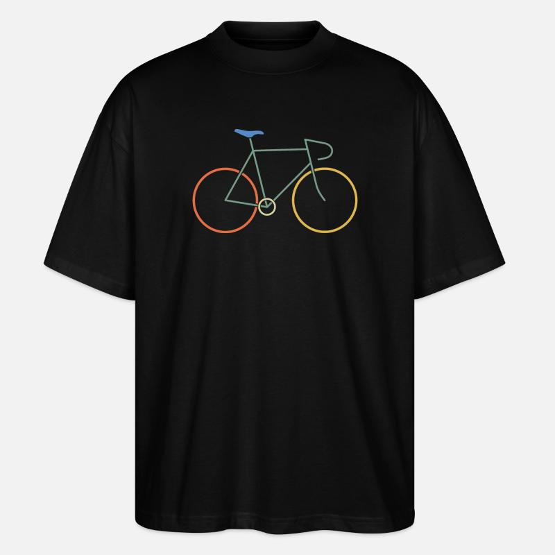 Rennrad bunt - Stanley/Stella Oversized Unisex Bio T-Shirt Blaster 2.0 - Schwarz