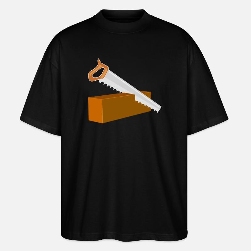 Säge Schreiner - Stanley/Stella Oversized Unisex Bio T-Shirt Blaster 2.0 - Schwarz