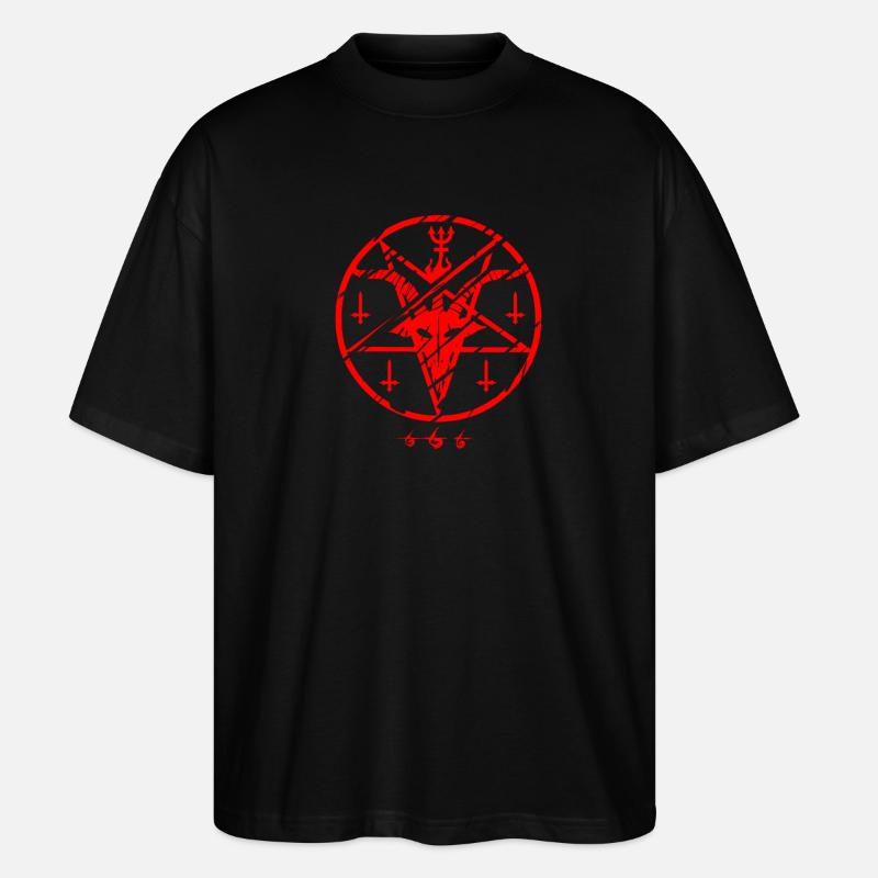Croix de Baphomet - T-shirt bio Blaster 2.0 coupe oversize Stanley/Stella Unisexe - noir