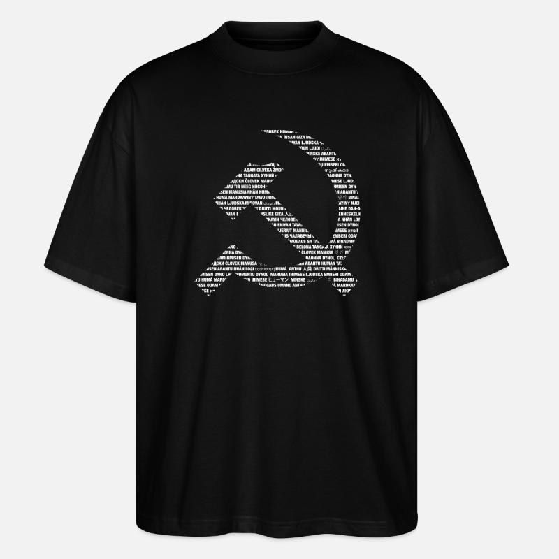 Human Sickle and hammers - Stanley/Stella Oversized Unisex Organic T-shirt Blaster 2.0 - black