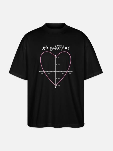 Heart Equation Geometry - Stanley/Stella Oversized Unisex Organic T-shirt Blaster 2.0 - black