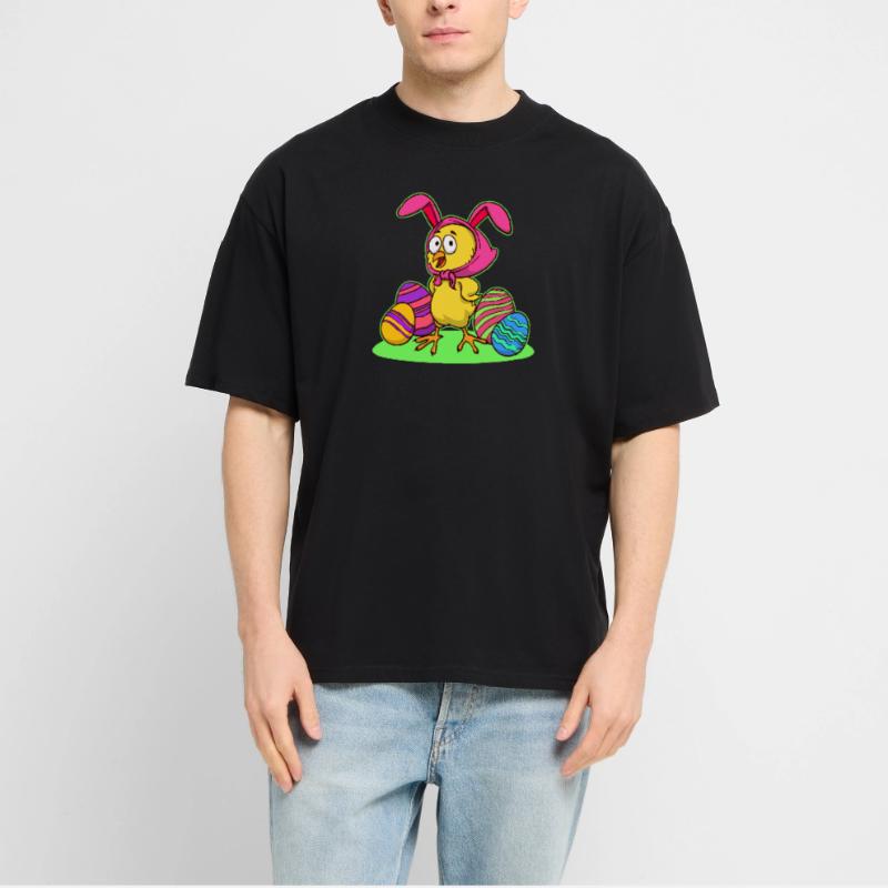 Easter chick chick easter happy easter eggs Stanley/Stella Oversized Unisex Organic T-shirt Blaster 2.0