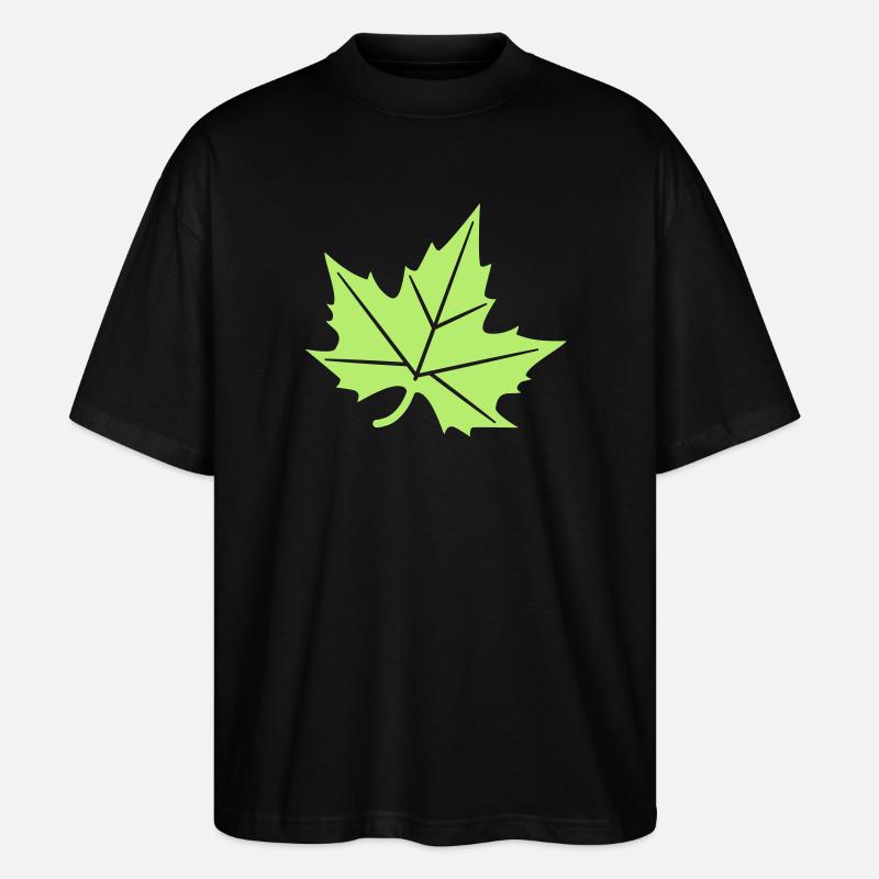 Plane Tree Leaf Design - Stanley/Stella Oversized Unisex Organic T-shirt Blaster 2.0 - black