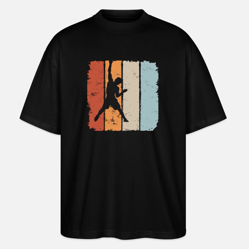 Klettern climbing Kletterer Bergsteigen Gipfel - Stanley/Stella Oversized Unisex Bio T-Shirt Blaster 2.0 - Schwarz