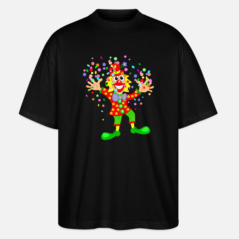 Karneval Clown - Stanley/Stella Oversized Unisex Bio T-Shirt Blaster 2.0 - Schwarz