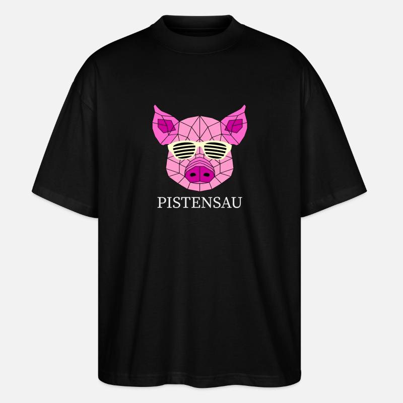 PISTENSAU - Stanley/Stella Oversized Unisex Bio T-Shirt Blaster 2.0 - Schwarz