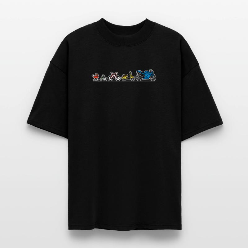 Evolution du développement de la moto Biker Evolution T-shirt bio Blaster 2.0 coupe oversize Stanley/Stella Unisexe