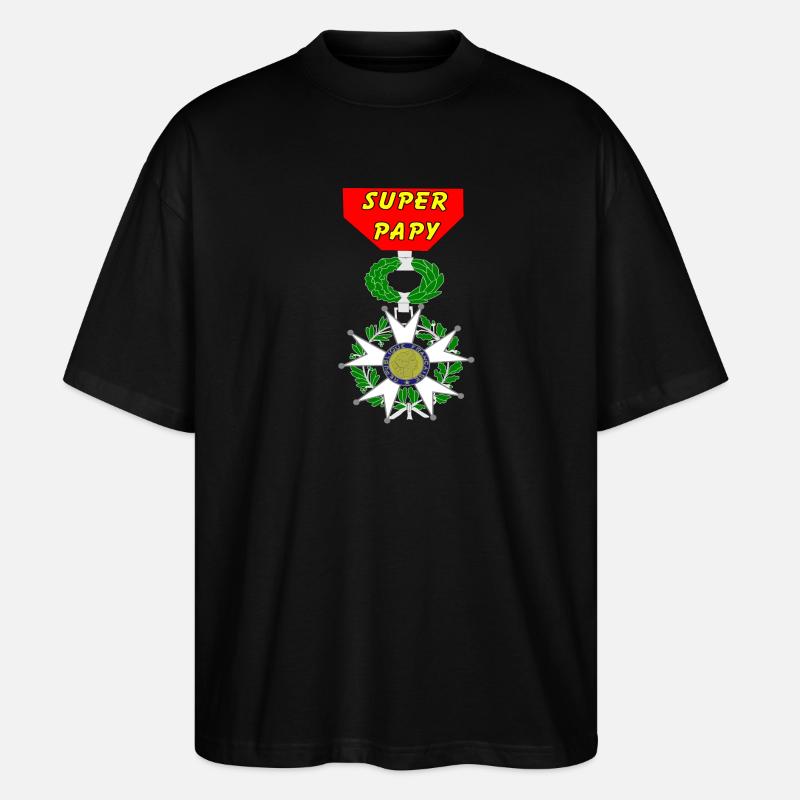 Super Opa - Stanley/Stella Oversized Unisex Bio T-Shirt Blaster 2.0 - Schwarz