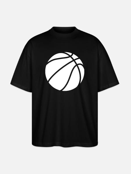 Basketball logo white - Stanley/Stella Oversized Unisex Organic T-shirt Blaster 2.0 - black