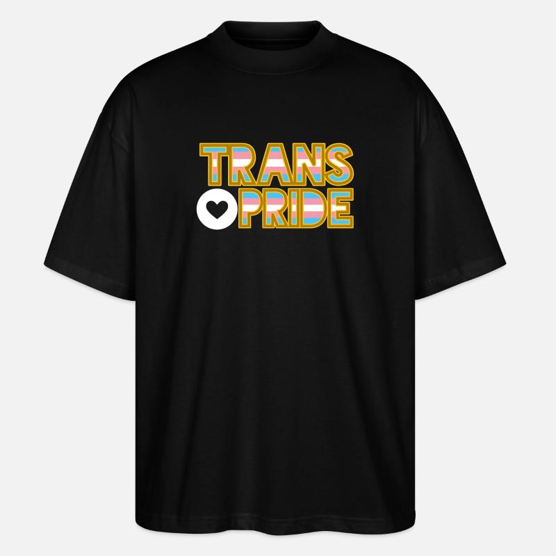 Transgender Pride - Stanley/Stella Oversized Unisex Bio T-Shirt Blaster 2.0 - Schwarz