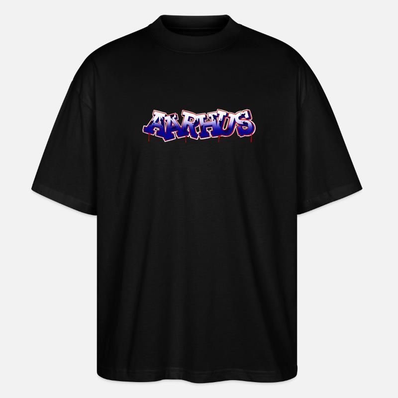 AARHUS - T-shirt bio Blaster 2.0 coupe oversize Stanley/Stella Unisexe - noir