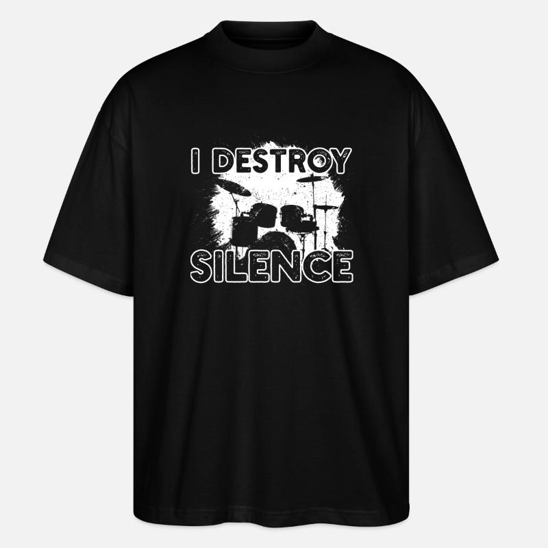 Schlagzeug Schlagzeuger - Stanley/Stella Oversized Unisex Bio T-Shirt Blaster 2.0 - Schwarz