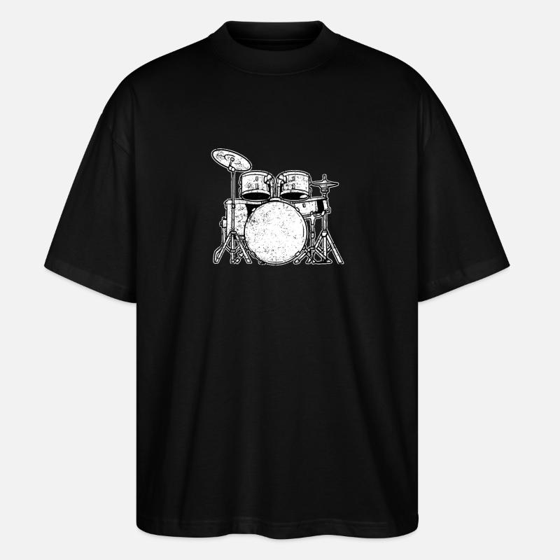 Schlagzeug Schlagzeuger - Stanley/Stella Oversized Unisex Bio T-Shirt Blaster 2.0 - Schwarz