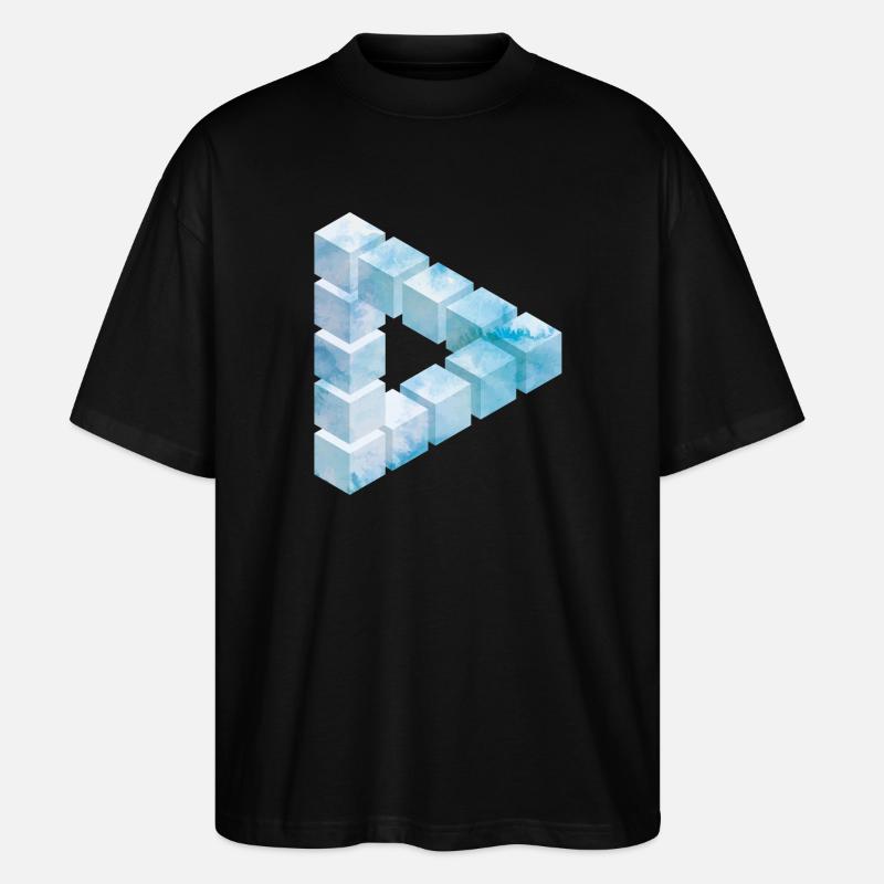 Eisblock Muster Design - Stanley/Stella Oversized Unisex Bio T-Shirt Blaster 2.0 - Schwarz