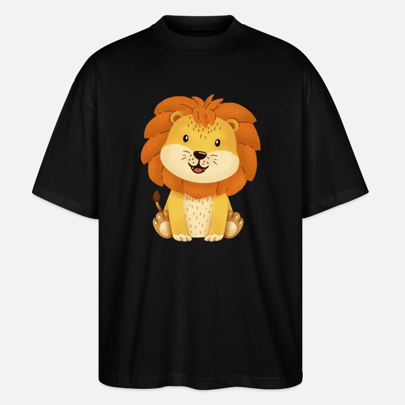 Löwe - Stanley/Stella Oversized Unisex Bio T-Shirt Blaster 2.0 - Schwarz