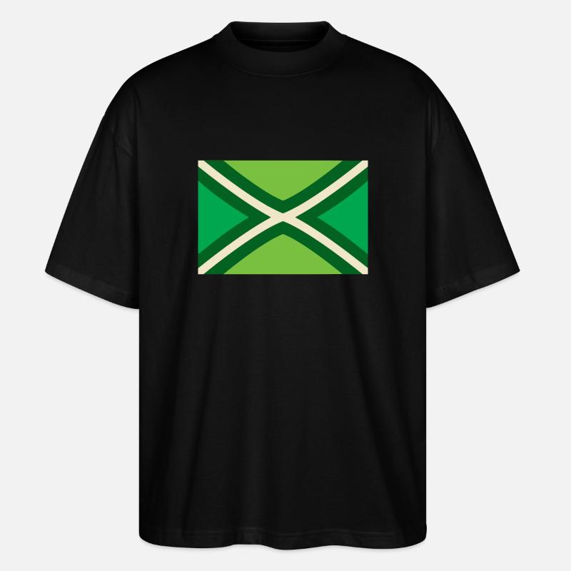 Achterhoek Flagge - Stanley/Stella Oversized Unisex Bio T-Shirt Blaster 2.0 - Schwarz