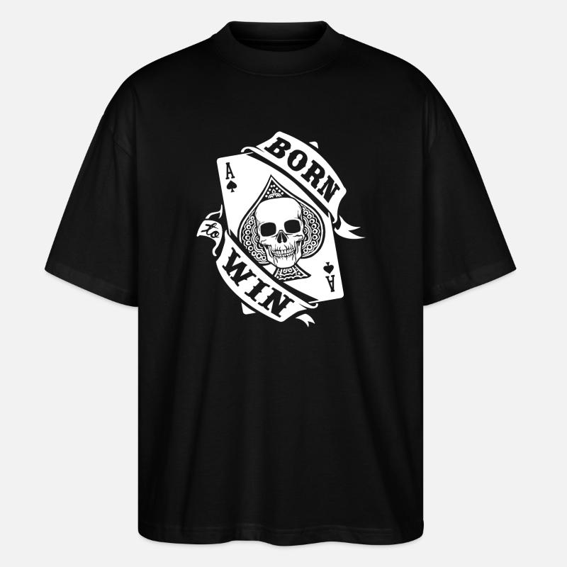 BORN TO WIN - Stanley/Stella Oversized Unisex Organic T-shirt Blaster 2.0 - black