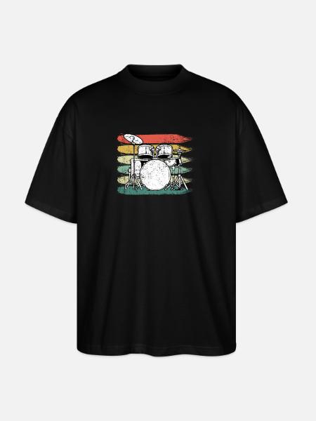 Drummer Drums - Stanley/Stella Oversized Unisex Organic T-shirt Blaster 2.0 - black